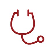 Icon Stethoscope Red